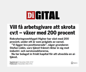 Vill få arbetsgivare att skrota cvt – växer med 200 procent